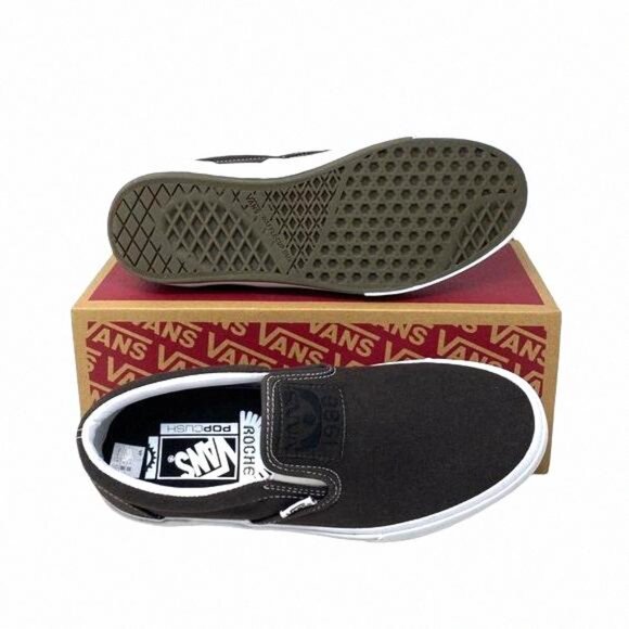 VANS BMX Slip On Shoe x Dakota Roche Women Size VN0005V1NWH Brown Canvas Casual - Picture 7 of 13